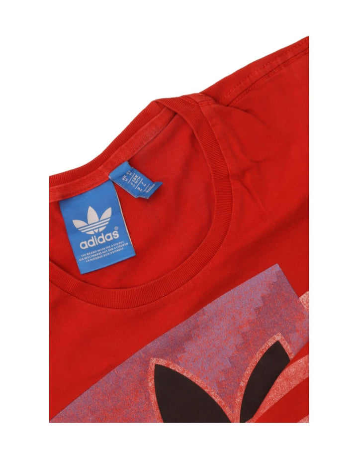 Adidas Herre grafisk T-shirt Top Medium Rød