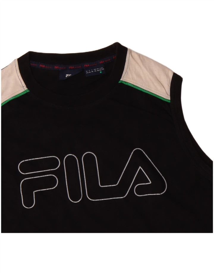 FILA Herre Grafisk Vest Top XL Sort Colourblock Bomuld