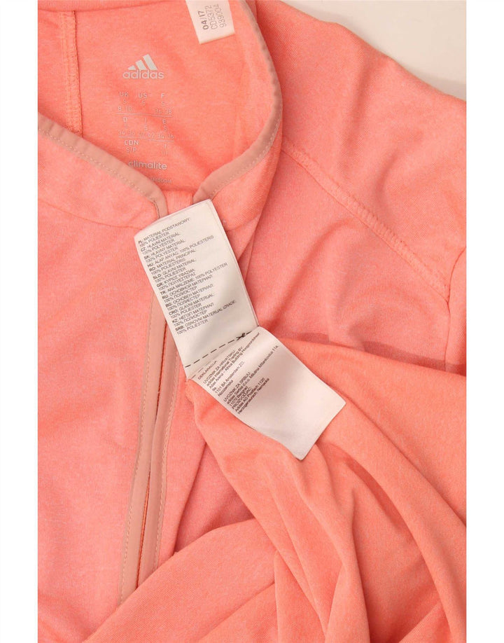Adidas Dame Climalite Top Langærmet UK 8/10 Small Pink Polyester