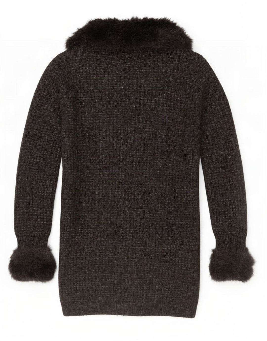Marks & Spencer Womens Per Una Longline Cardigan Sweater UK 14 Medium Black