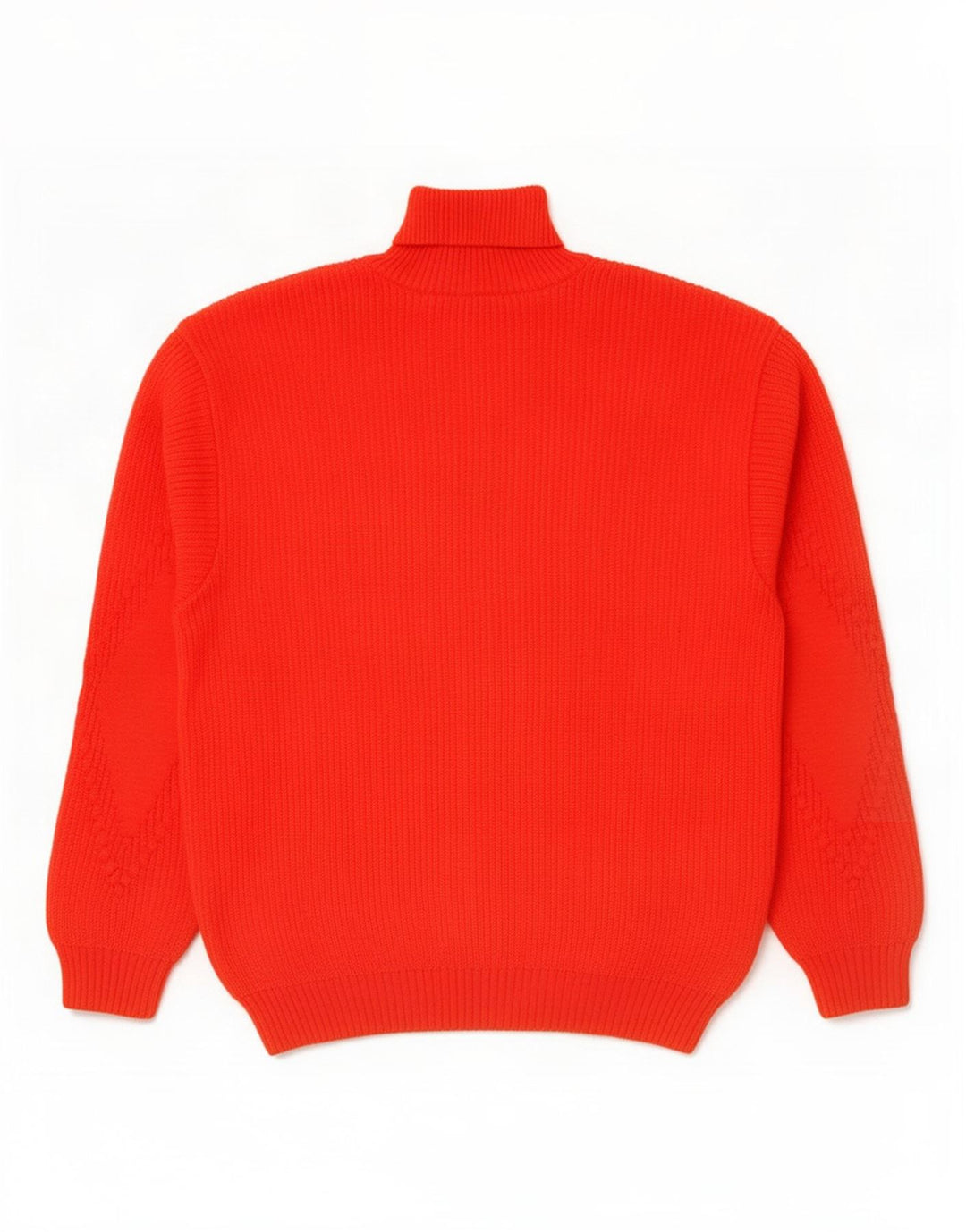 Vintage Herre rullehals sweater IT 46 Small Red Argyle/Diamond