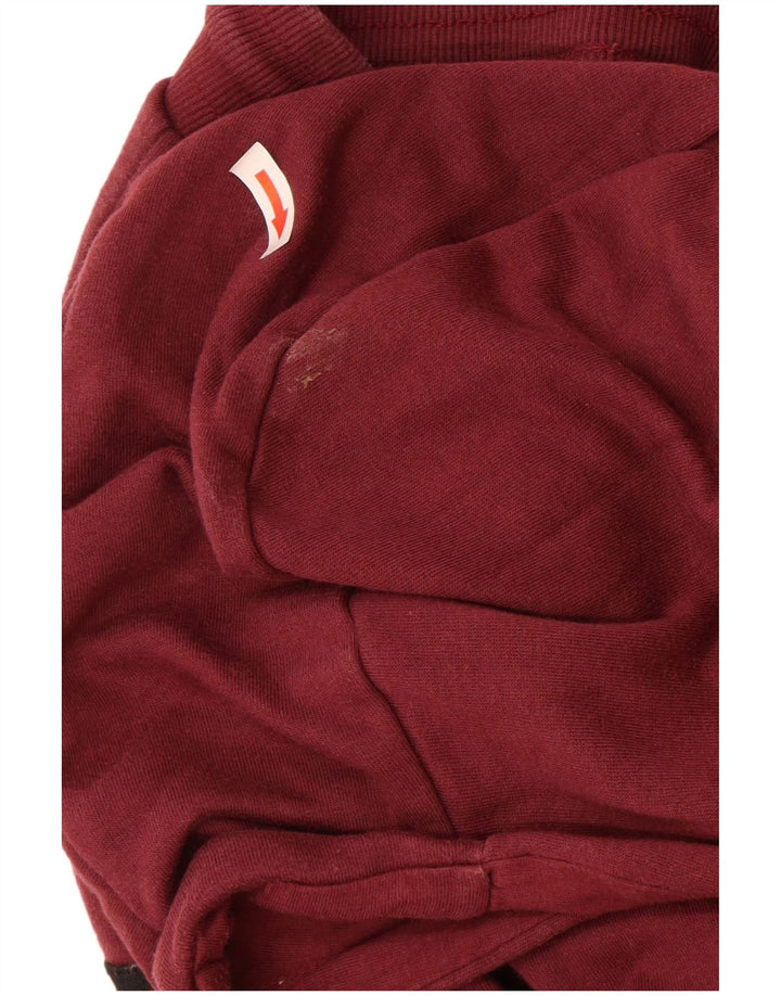 Ellesse Womens Graphic Full Tracksuit UK 8 Small Burgundy Cotton