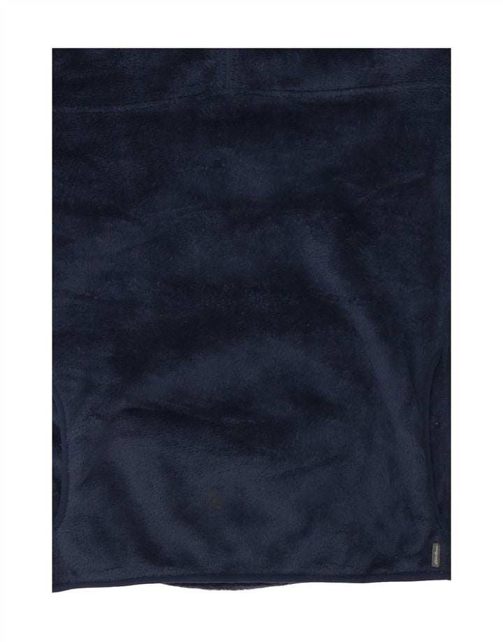 EDDIE BAUER Womens Zip Neck Fleece Jumper UK 16 Large Navy Blue Polyester Vintage Eddie Bauer and Second-Hand Eddie Bauer from Messina Hembry 
