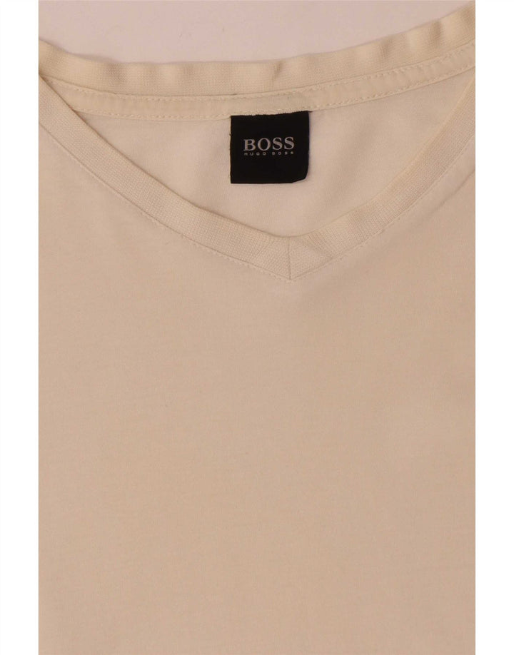 Hugo Boss Herre T-Shirt Top XL Hvid Bomuld