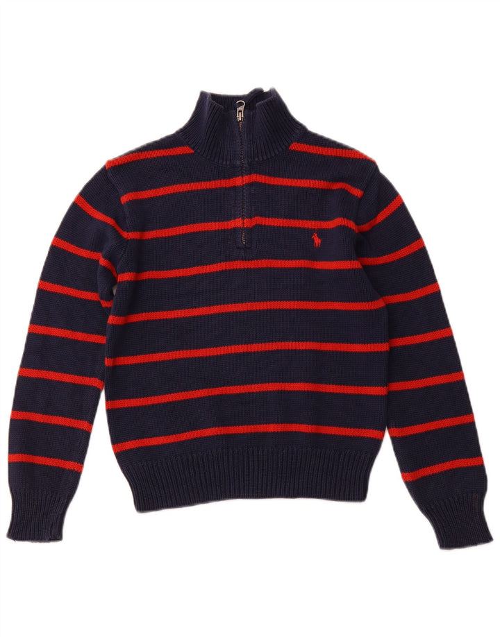 POLO RALPH LAUREN Drenge sweater med lynlåshals 7-8 år Lille marineblå