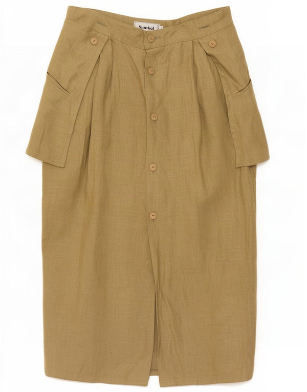 Vintage Womens Cargo Skirt IT 44 Medium W26 Khaki