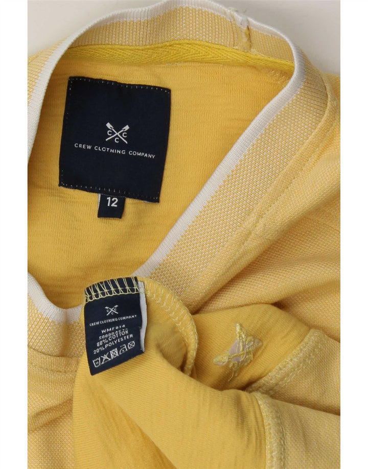 Crew Clothing Dame Sweatshirt Jumper UK 12 Medium Gul Bomuld