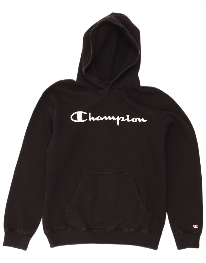 Champion Herre grafisk hættetrøje Jumper Medium Sort bomuld