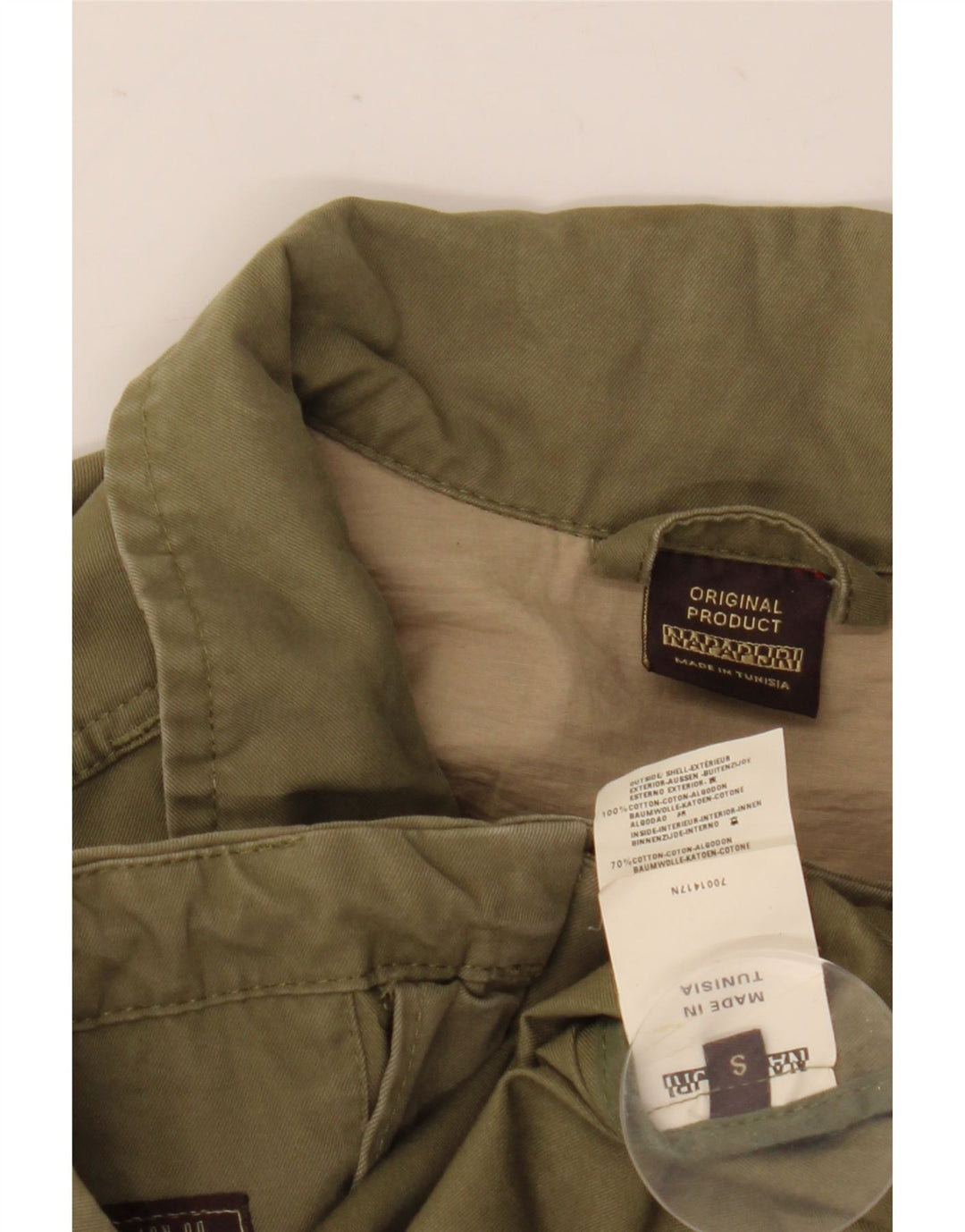 Napapijri Herre Bomber Jacket UK 36 Small Khaki Cotton