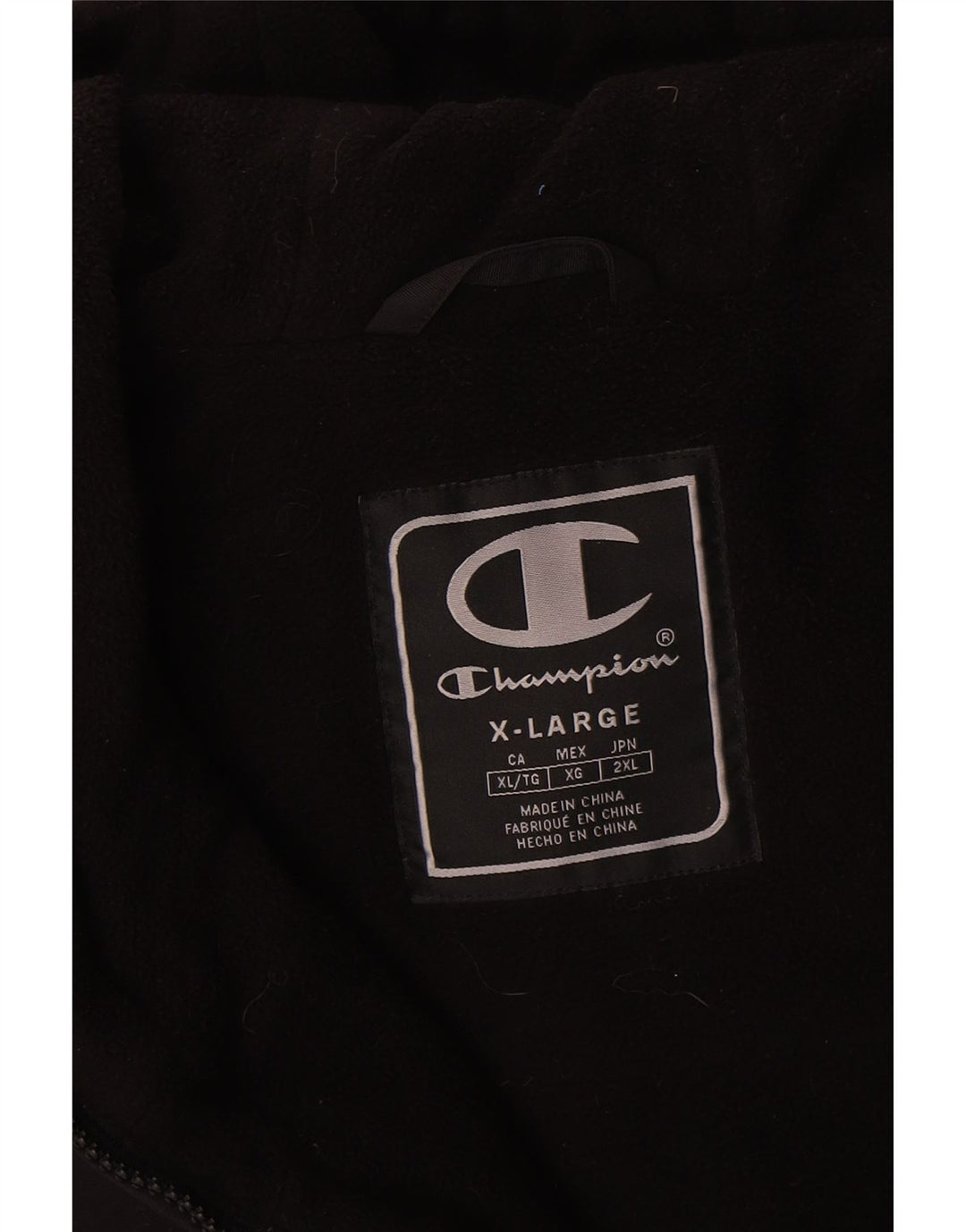 Champion Herre Hættejakke Anorak UK 42 XL Sort Polyamid