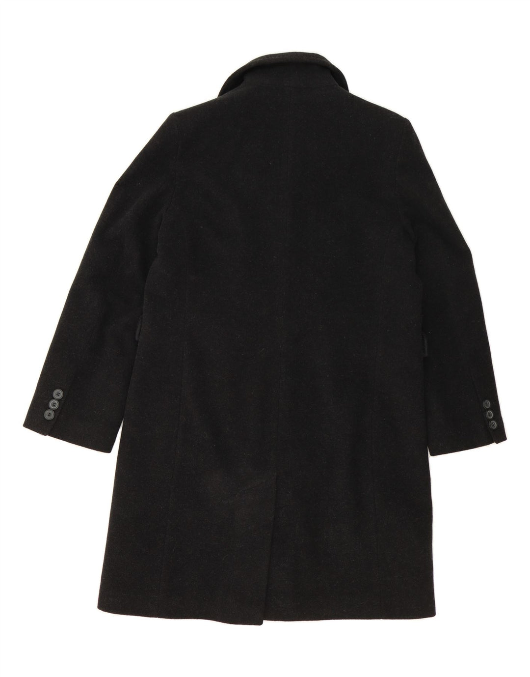 VINTAGE Womens Overcoat UK 16 Large Black Wool Vintage Vintage and Second-Hand Vintage from Messina Hembry 