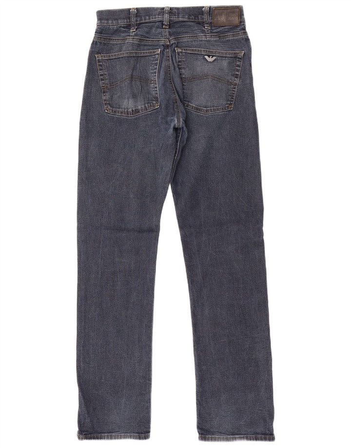 Armani Straight Jeans til mænd W30 L33 Blå Bomuld