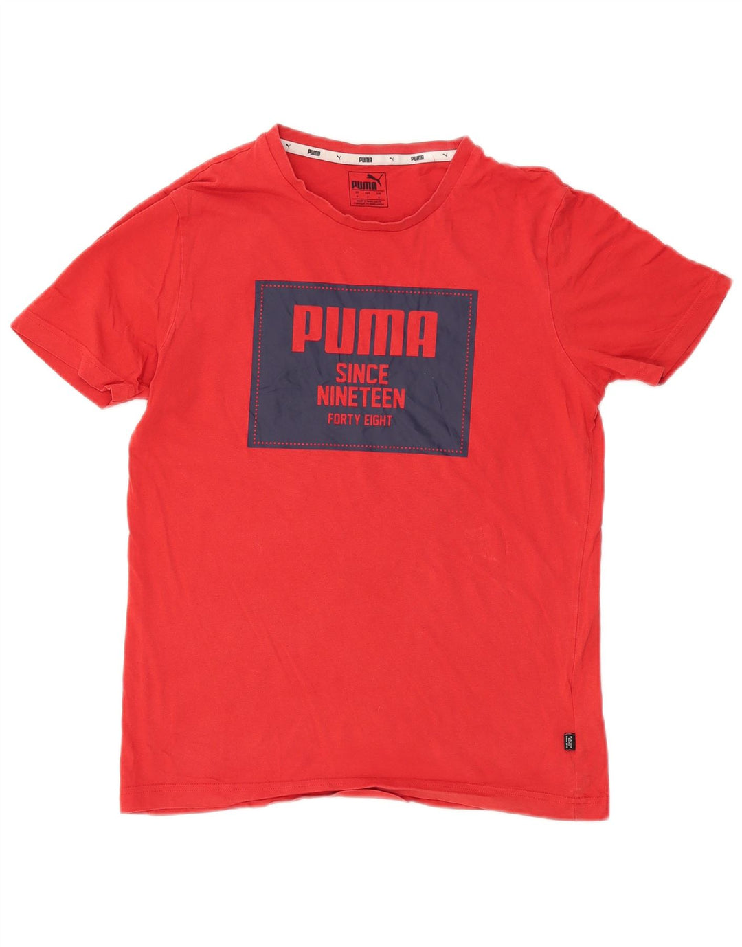 Puma Herre Grafisk T-Shirt Top Lille Rød Bomuld