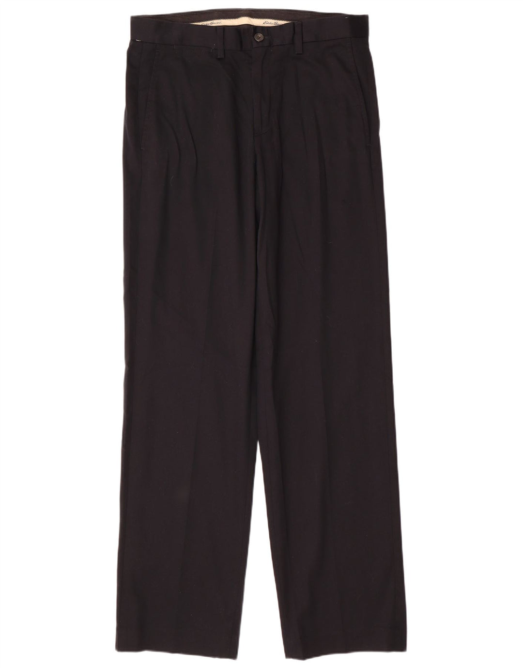 EDDIE BAUER Straight Chino-bukser til mænd W32 L34 Sort bomuld