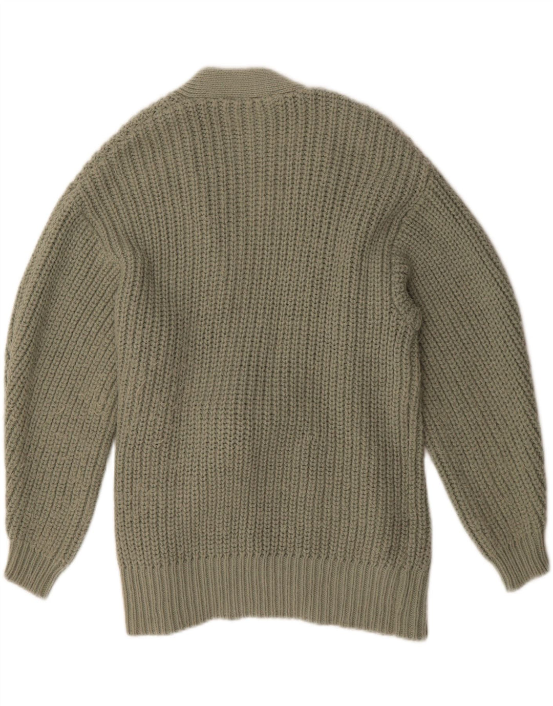 ZARA Womens Oversized Cardigan Sweater UK 10 Small Green Acrylic Vintage Zara and Second-Hand Zara from Messina Hembry 