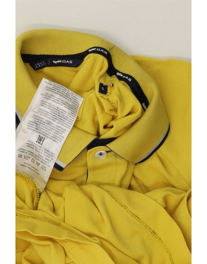 Gas Polo shirt til mænd mellem gul stribet bomuld