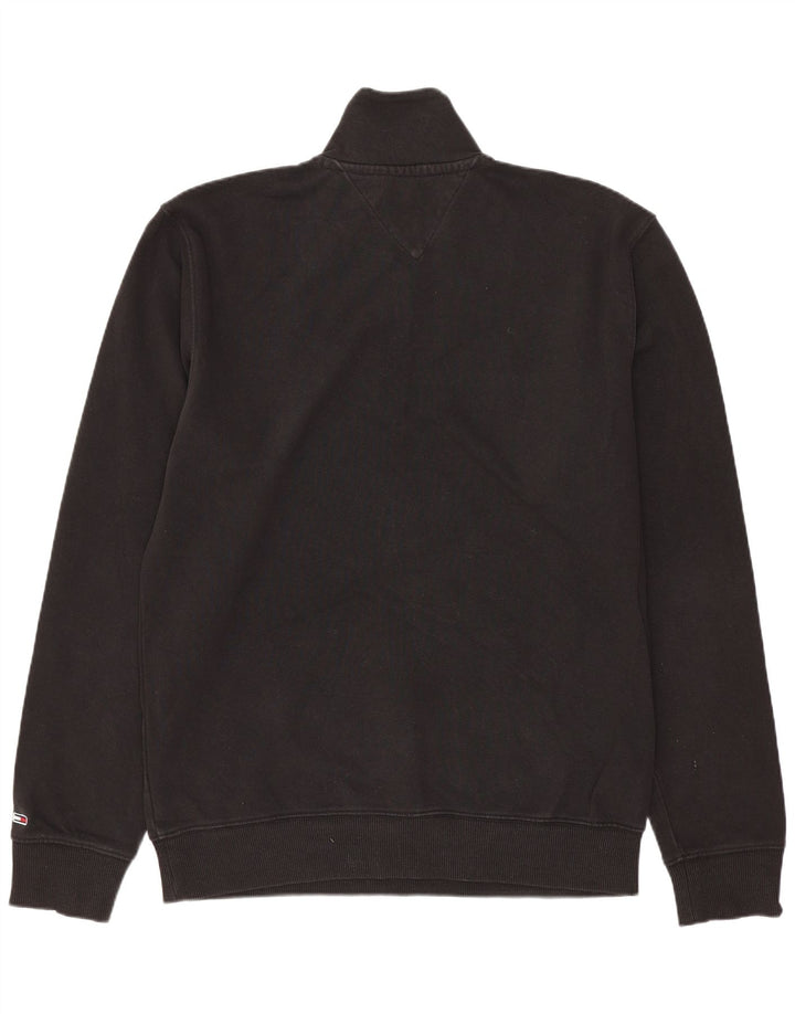 TOMMY HILFIGER Sweatshirt med lynlås til mænd mellem sort bomuld