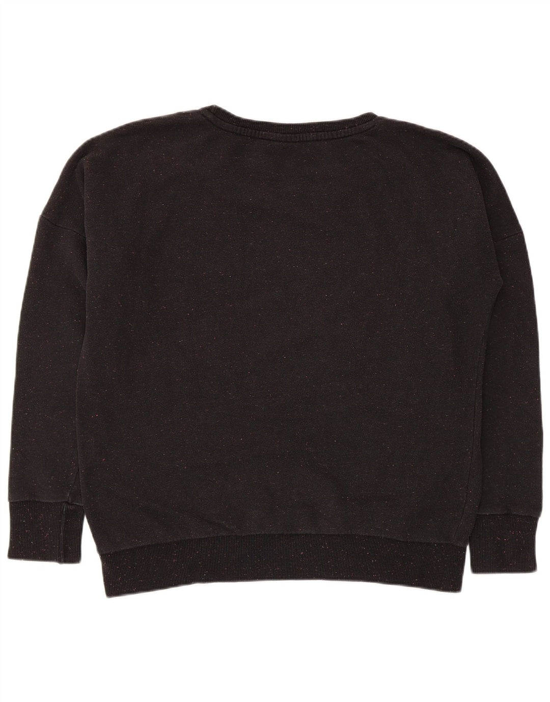 Puma Dame Oversized Sweatshirt Jumper UK 16 Large Black Flecked Bomuld