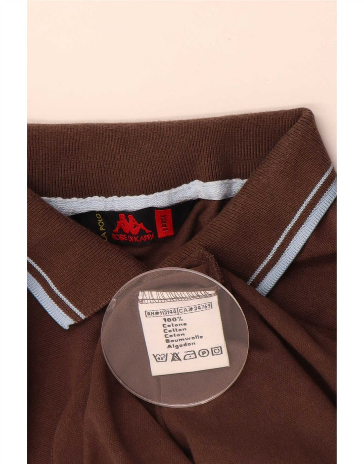 Kappa herre poloshirt Stor brun bomuld