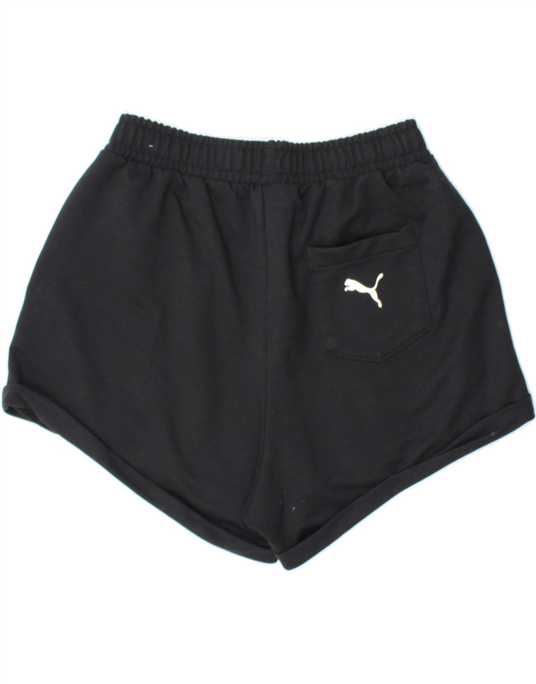 PUMA Womens Graphic Sport Shorts UK 8 Small Black Polyester Vintage Puma and Second-Hand Puma from Messina Hembry 