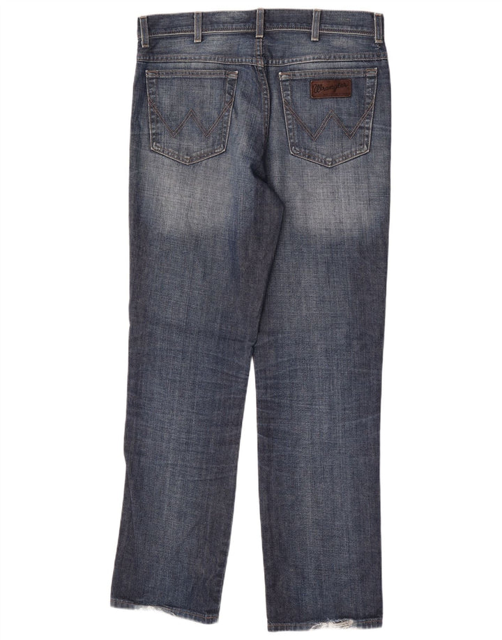 Wrangler Herre Texas Straight Jeans W36 L34 Blå Bomuld