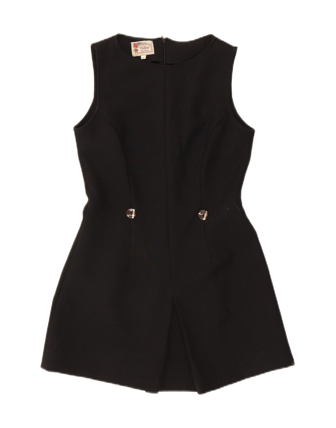 HALFON Womens Sleeveless A-Line Dress IT 42 Medium Black Vintage Halfon and Second-Hand Halfon from Messina Hembry 