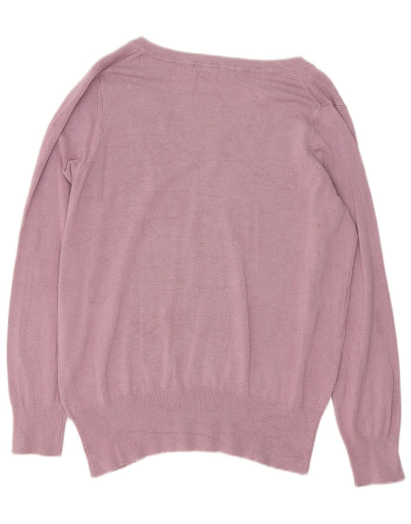 Marks & Spencer Dame V-hals sweater UK 16 Large Purple