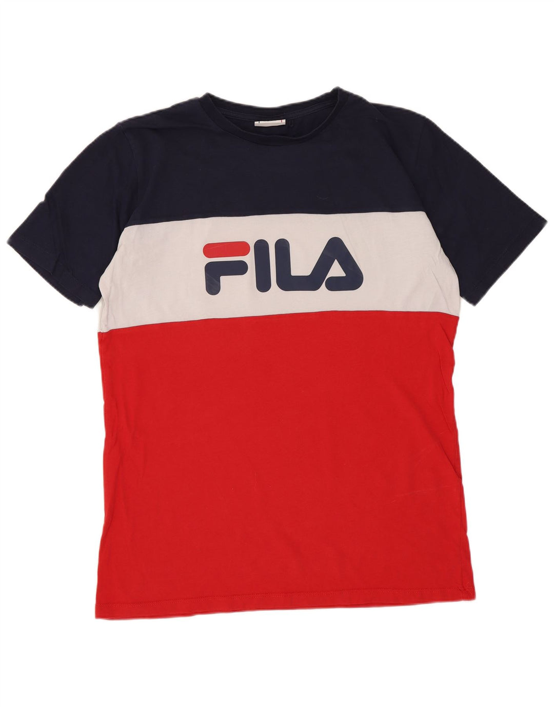 Fila Boys Grafisk T-Shirt Top 15-16 År Rød Colourblock