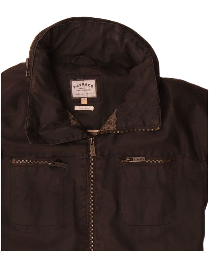 Fat Face Womens Utility Jacket UK 10 Small Brown Bomuld