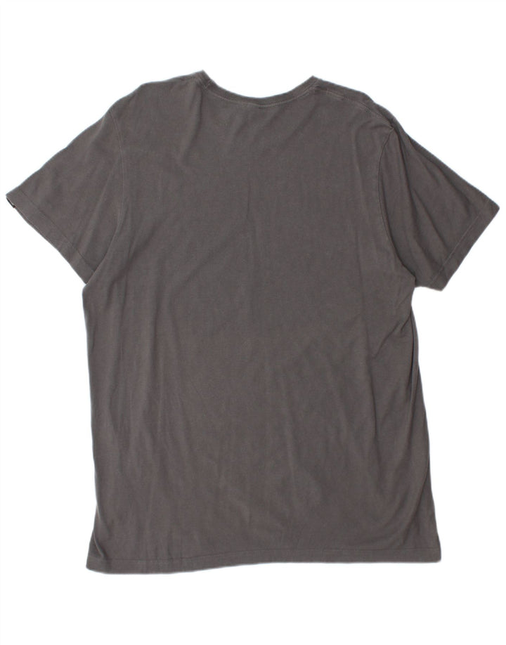 Adidas Tre Stripes Grafisk T-shirt top mellem grå bomuld