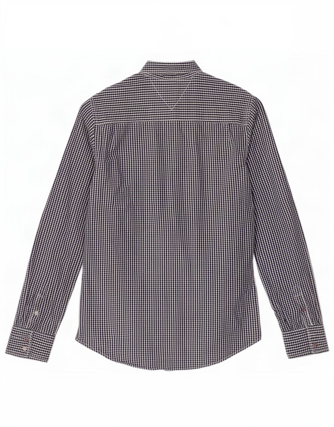 Tommy Hilfiger Herreskjorte Stor marineblå Gingham Bomuld