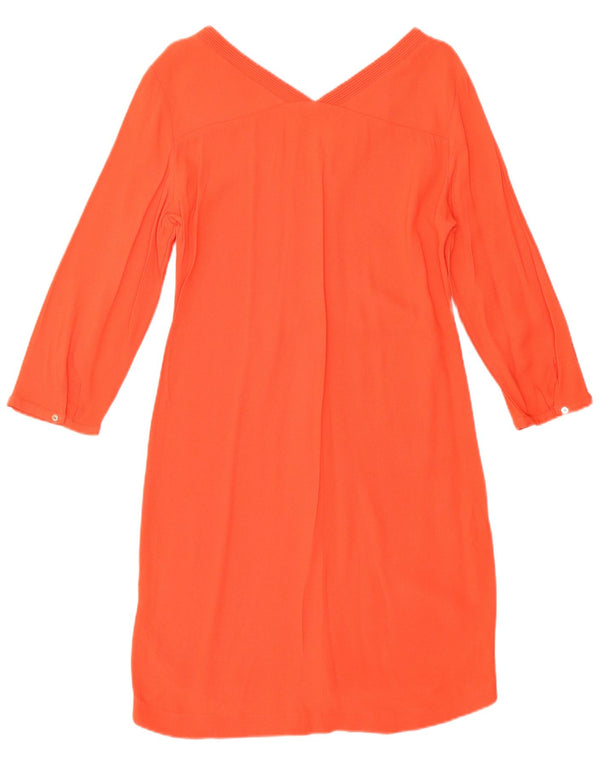 Massimo Dutti Dame 3/4 Ærmet Skede Kjole UK 8 Lille Orange