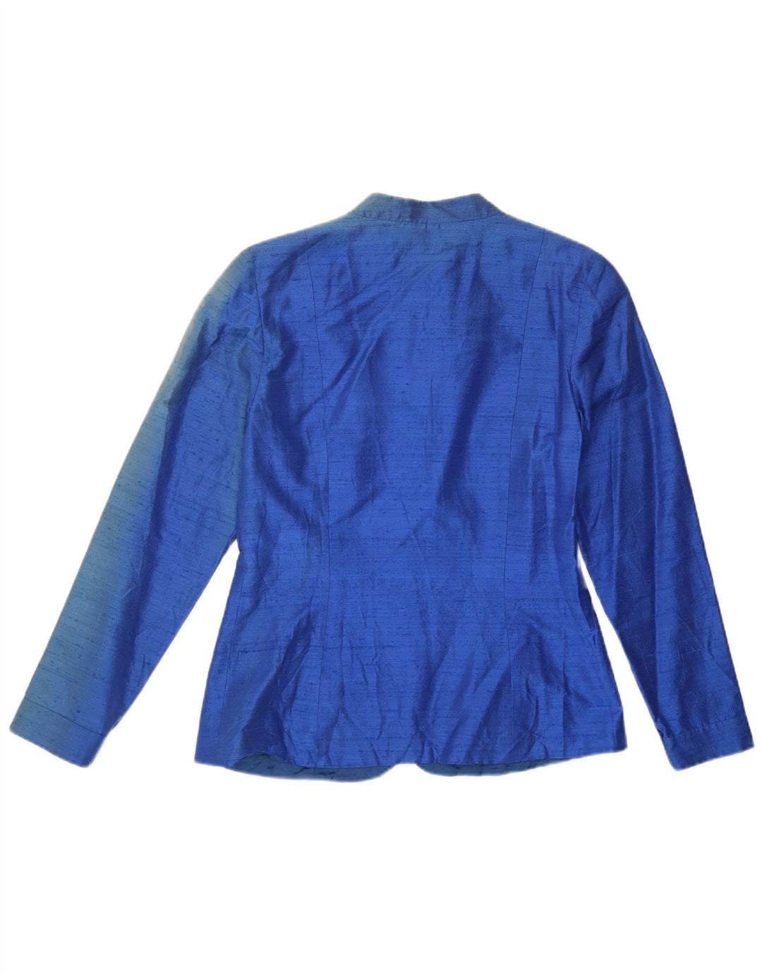 Vintage Dame Blazer Jacket UK 12 Medium Blue Silke