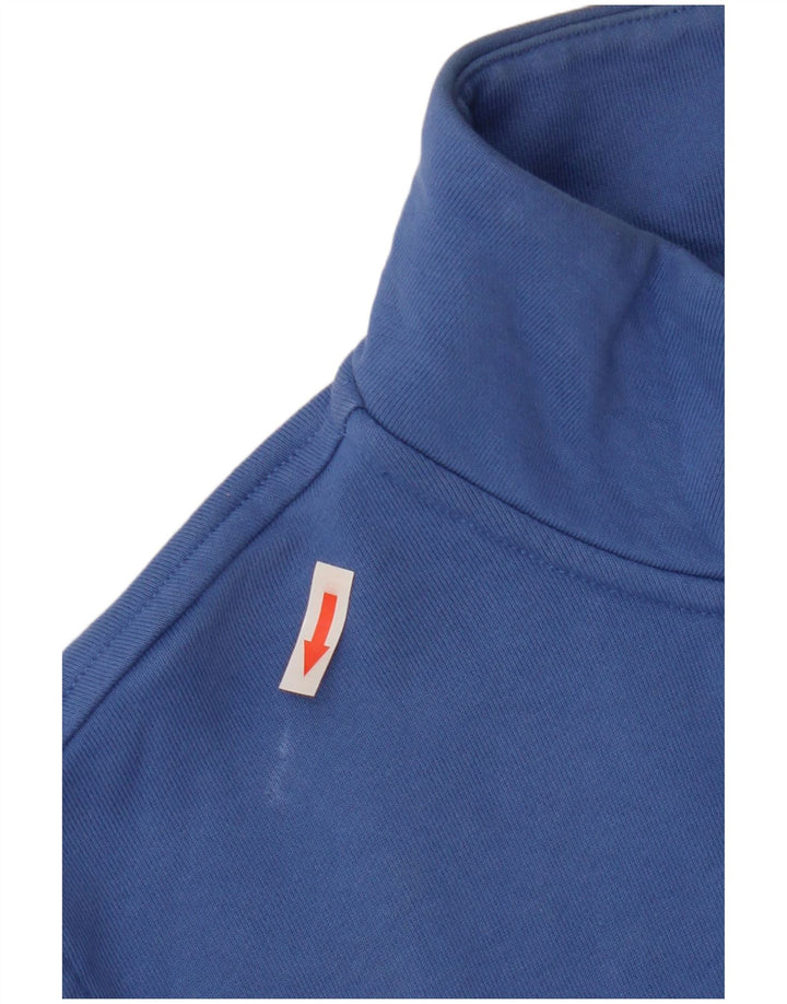 Brooks Brothers Herre Zip Neck Sweatshirt Jumper Stor Blå Bomuld
