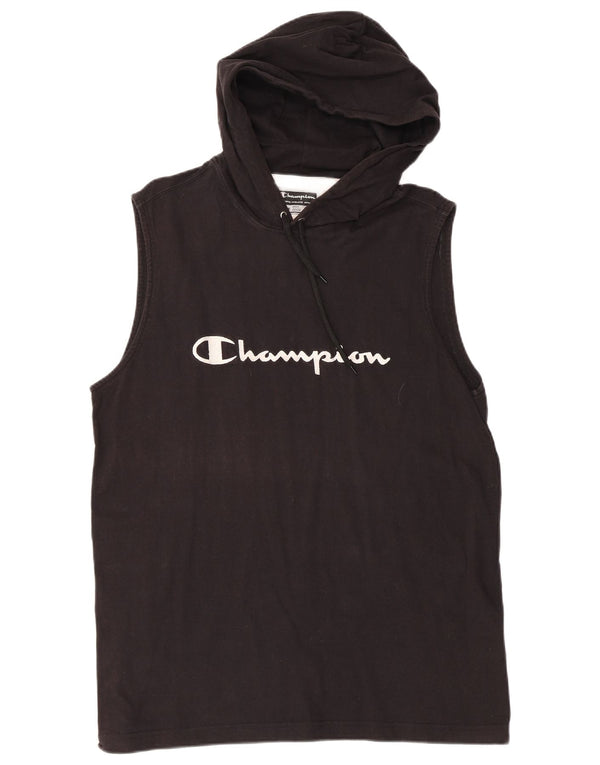 Champion Herre Hætte Grafisk Vest Top XL Sort Bomuld