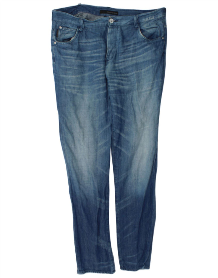 Calvin Klein Herre Regular Slim Jeans W38 L34 Blå