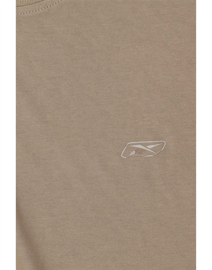 Reebok Herre T-Shirt Top Medium Khaki Bomuld