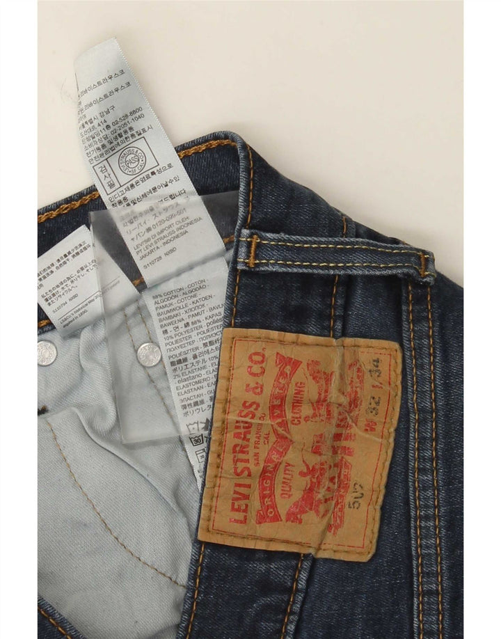 Levi's Womens 502 tilspidsede jeans W32 L30 Marineblå bomuld