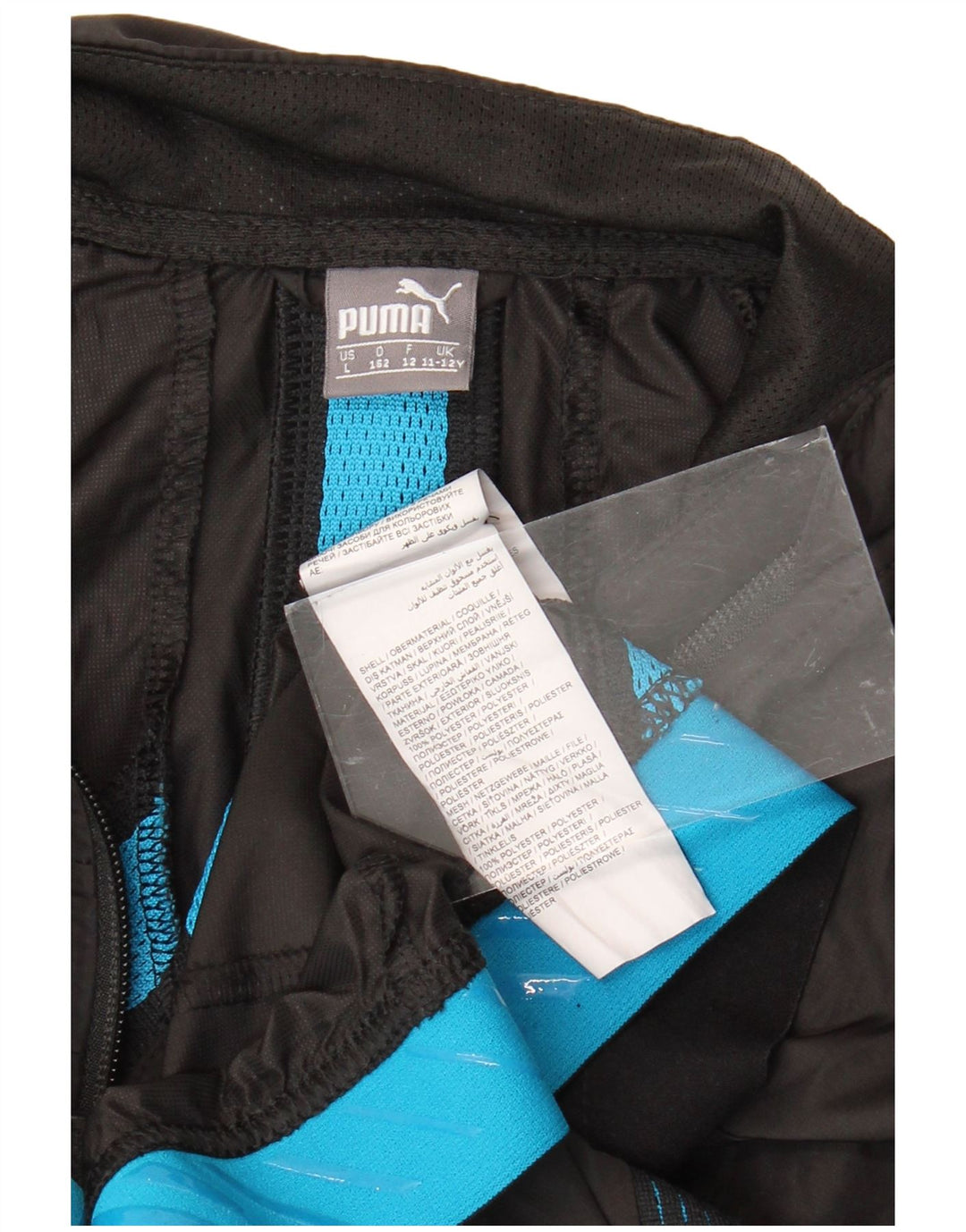 PUMA Træningsdragt topjakke til drenge 11-12 år Sort polyester