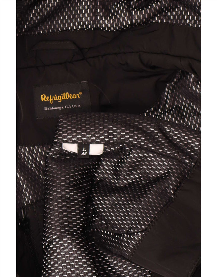 Refrigiwear Dame Hooded Parka Jacket IT 48 Large Black