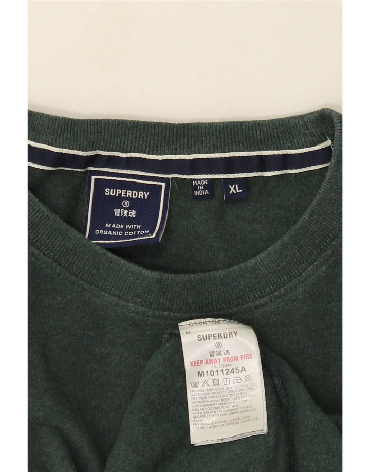 Superdry T-shirt top til mænd XL Grøn bomuld