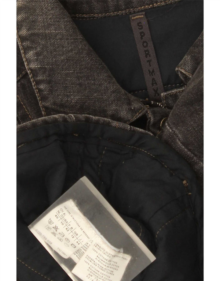 Sportmax Dame denimjakke UK 12 Medium Grey Cotton