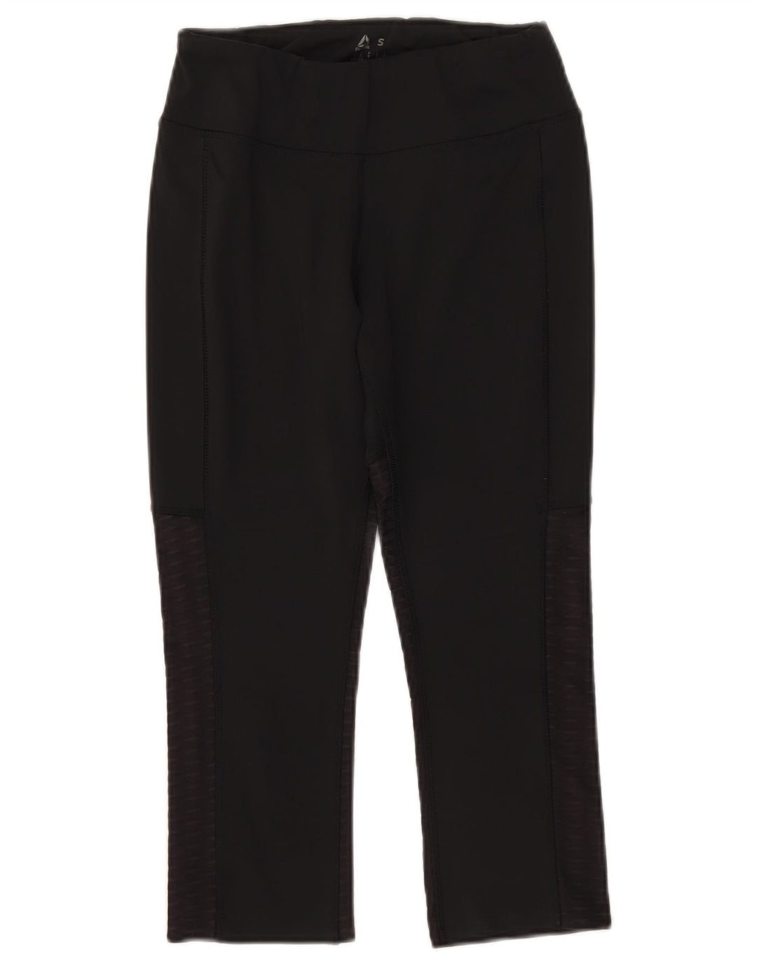 Reebok Womens Speedwick Capri Leggings UK 8/10 Small Black Spotted