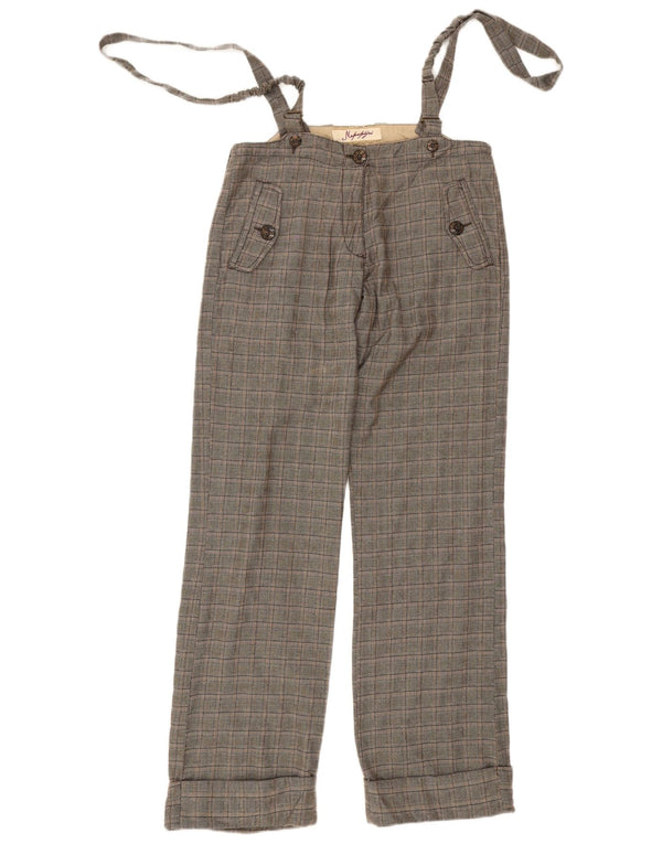 Napapijri Womens Geographic Dungarees Bukser EU 42 Large W32 L33 Grå