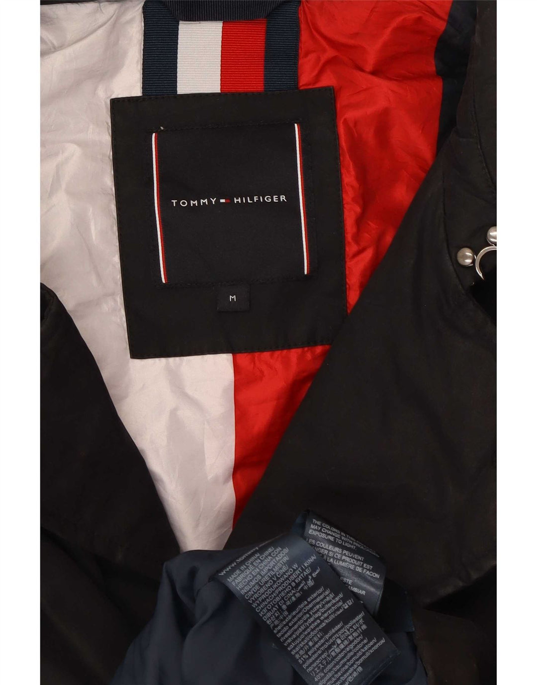 Tommy Hilfiger Herre Overfrakke UK 38 Medium Sort Polyester
