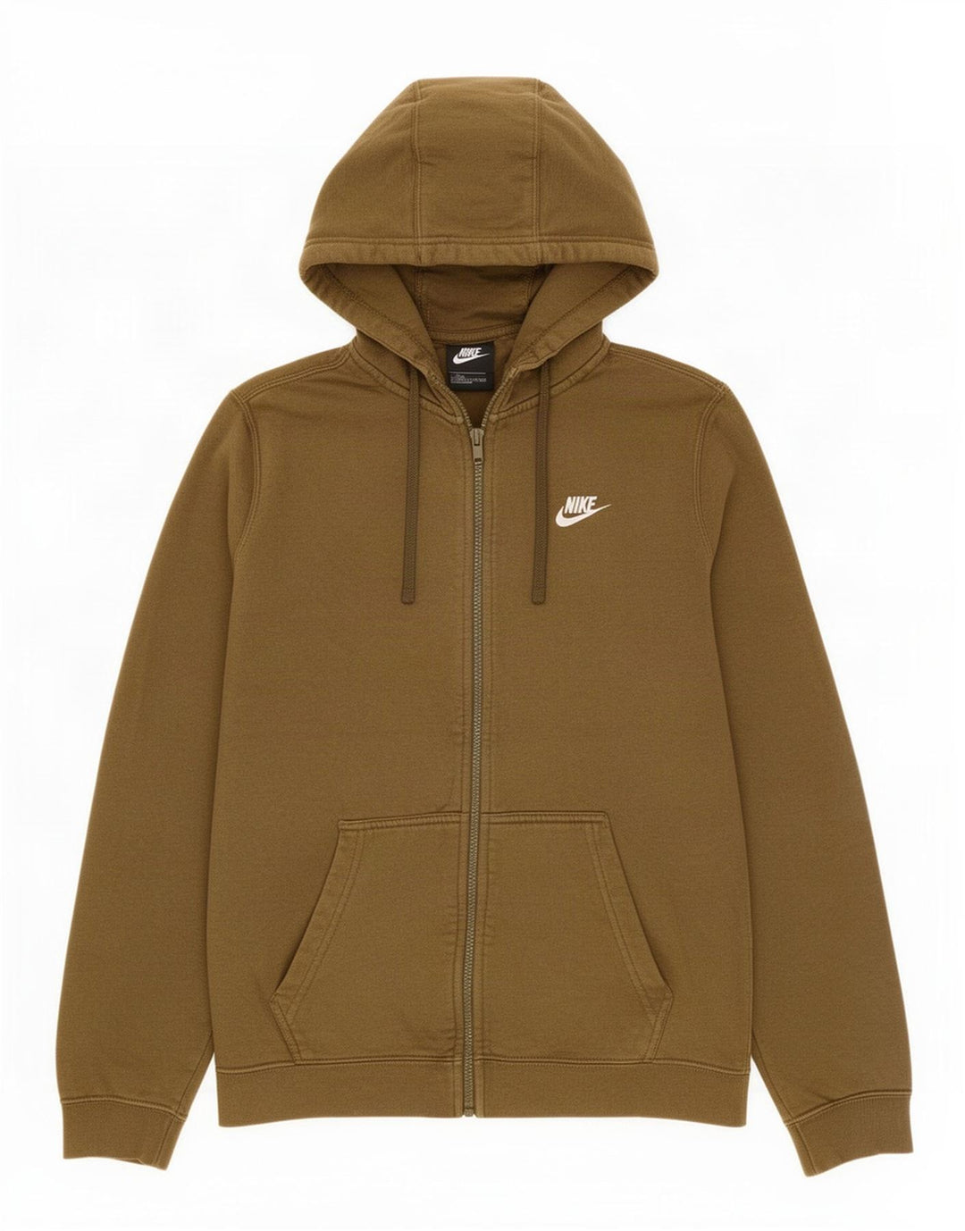 Nike hættetrøje med lynlås til mænd Medium Khaki Bomuld