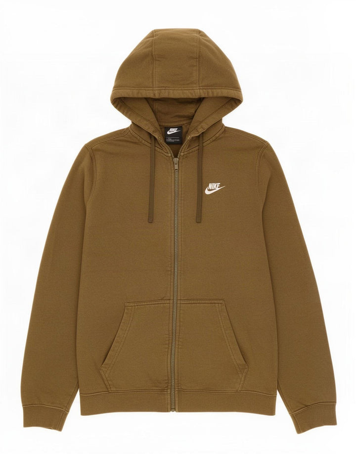 Nike hættetrøje med lynlås til mænd Medium Khaki Bomuld
