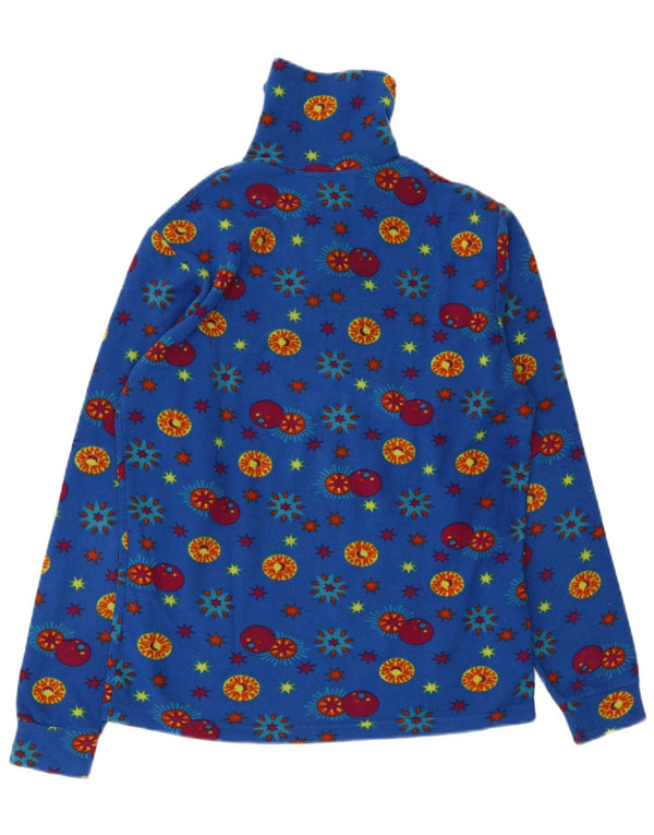Conte of Florence Fleece Jumper med lynlås til mænd Medium Blue Floral