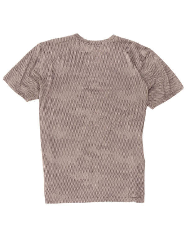 Nike Herre Dri Fit T-shirt Top Medium Grey Camouflage Polyester