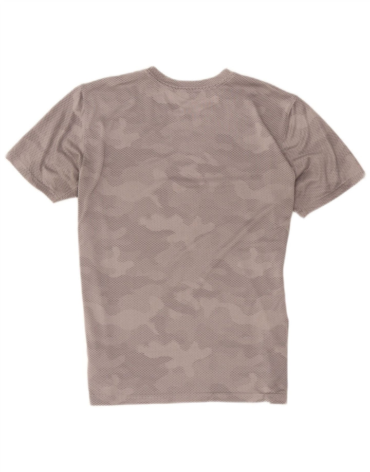 Nike Herre Dri Fit T-shirt Top Medium Grey Camouflage Polyester